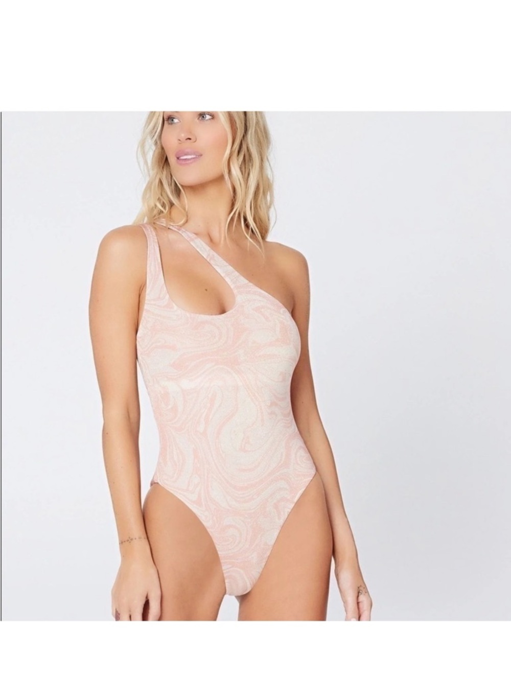 L*Space Phoebe Printed Classic One-Piece Swimsuit in All Swirled Up Size 4 NWOT